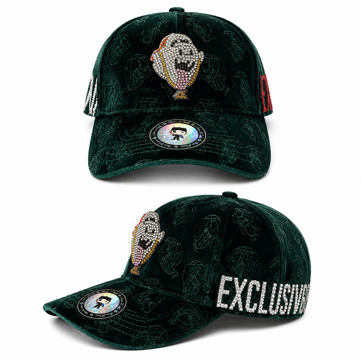 Rhinestone Cap - Exclusive Esmerald