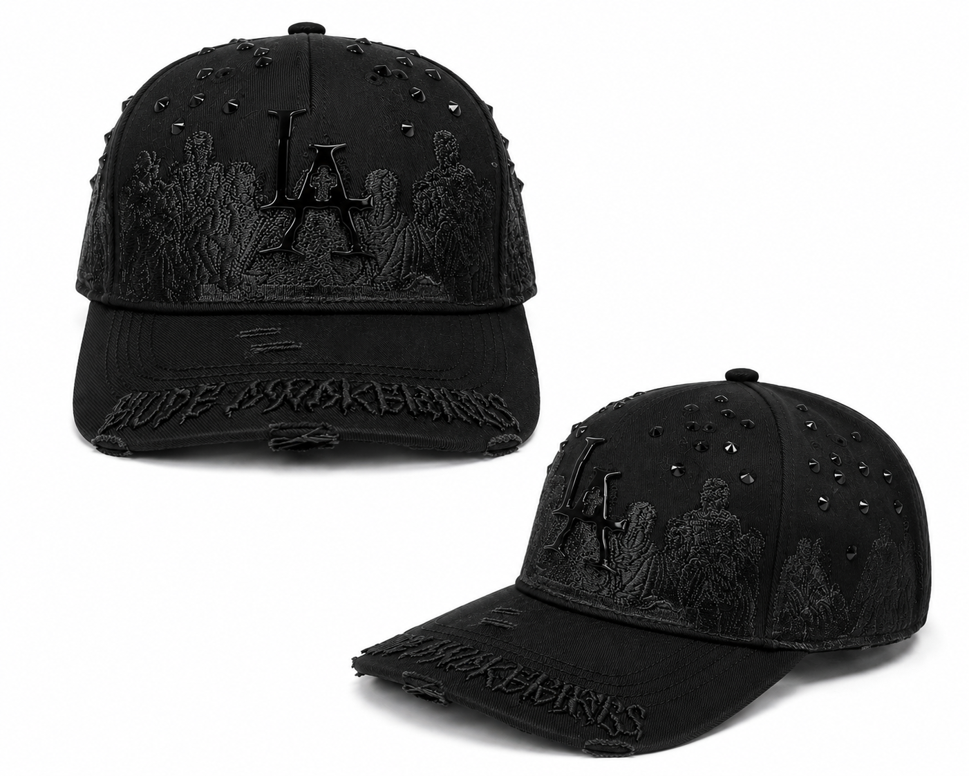 LA Snapback Cap Kamel 804 | Black on Black
