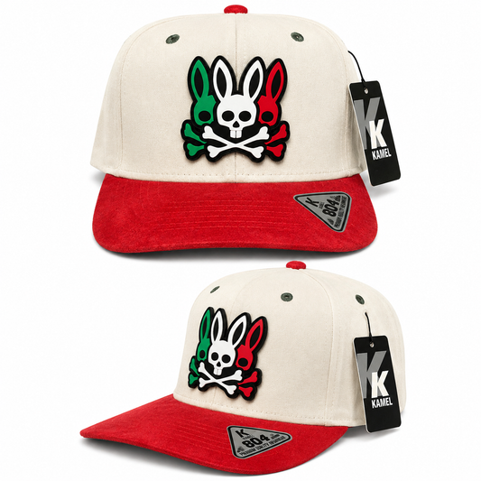 Tricolor Bunny Kamel 804 Cap - Cream & Red