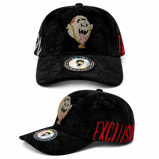 Rhinestone Cap - Exclusive Black