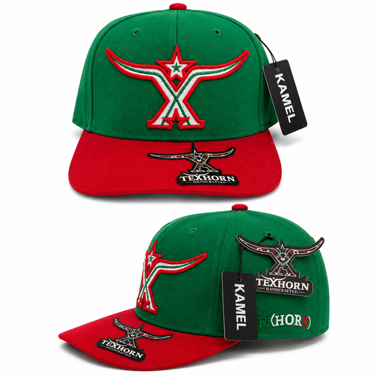 Texas Longhorn Trucker Cap – Green & Red | Western Edition