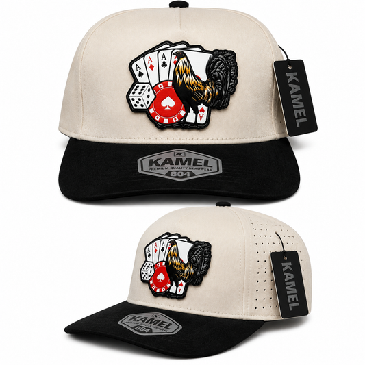 Casino Rooster Cap – Gray & Black