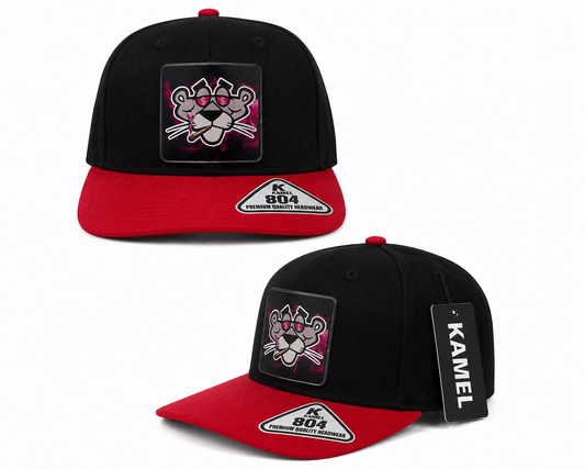 Pink Panther Trucker Cap – Black & Red