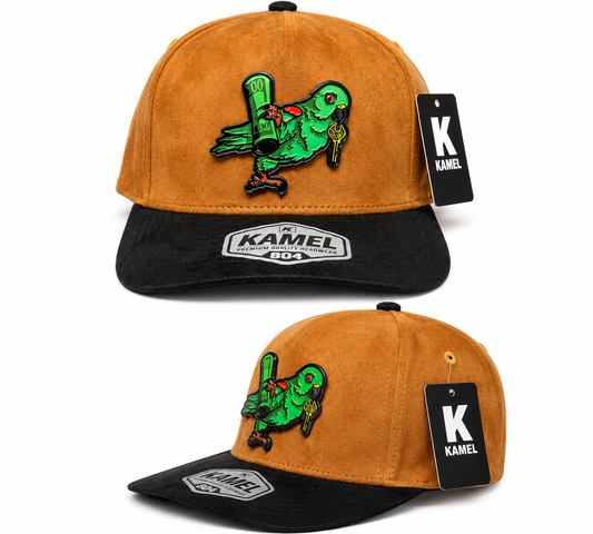 Green Parrot Kamel 804 Cap - Camen & Black