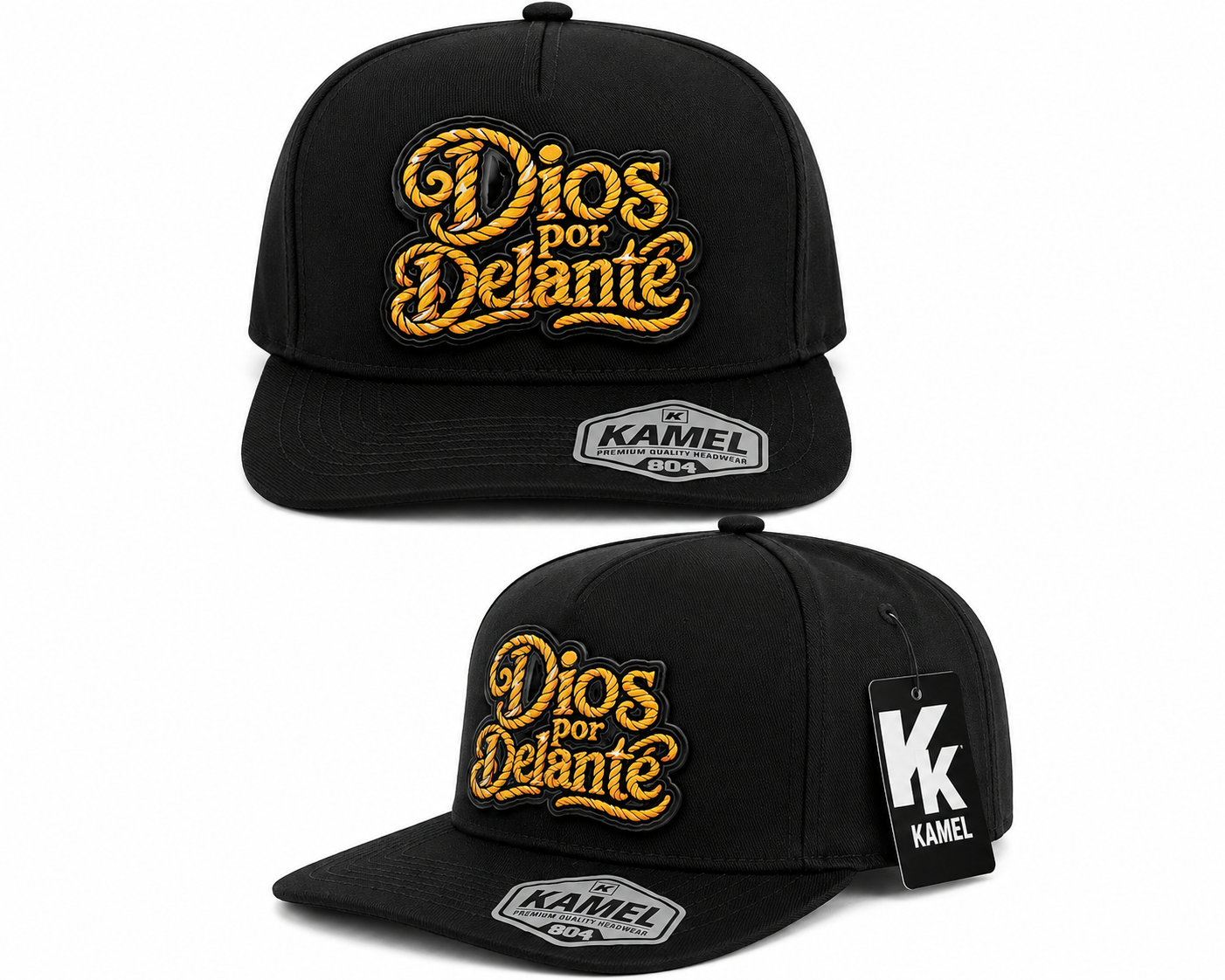Dios por Delante Cap - Black and Yellow