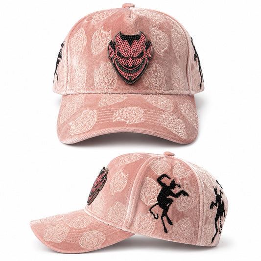 Devil Rhinestone Cap - Pink