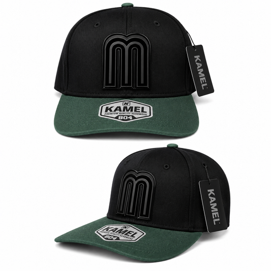 M Kamel 804 Cap – Black & Green