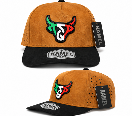 Italian Bull Cap - Orange & Black