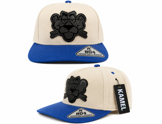 Pink Panther Trucker Cap – Cream & Blue | Rhinestone