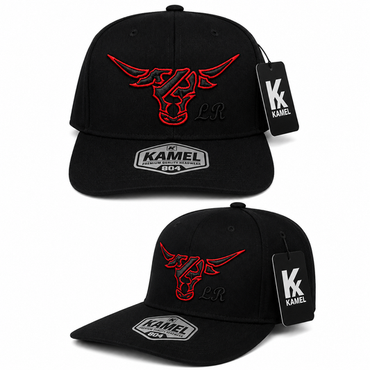 Bull Design Kamel 804 Cap – Black & Red