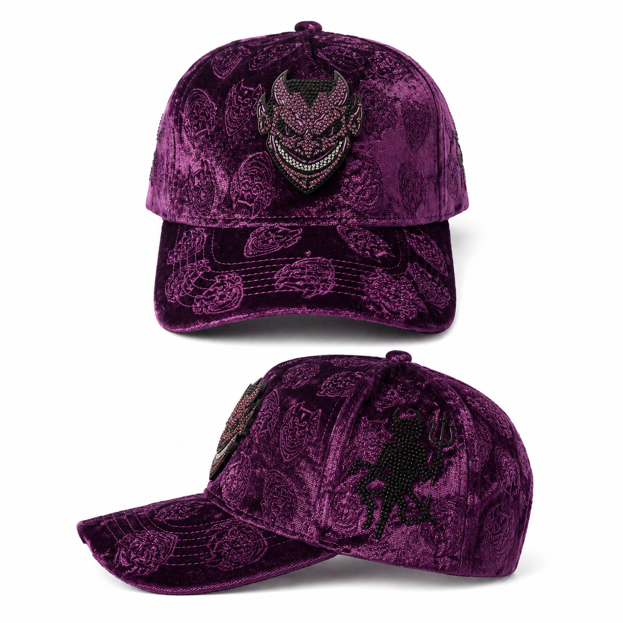 Devil Velvet Luxury Cap - Purple
