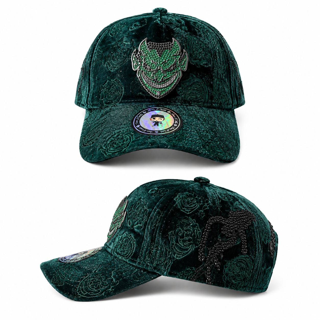 Devil Velvet Cap - Emerald