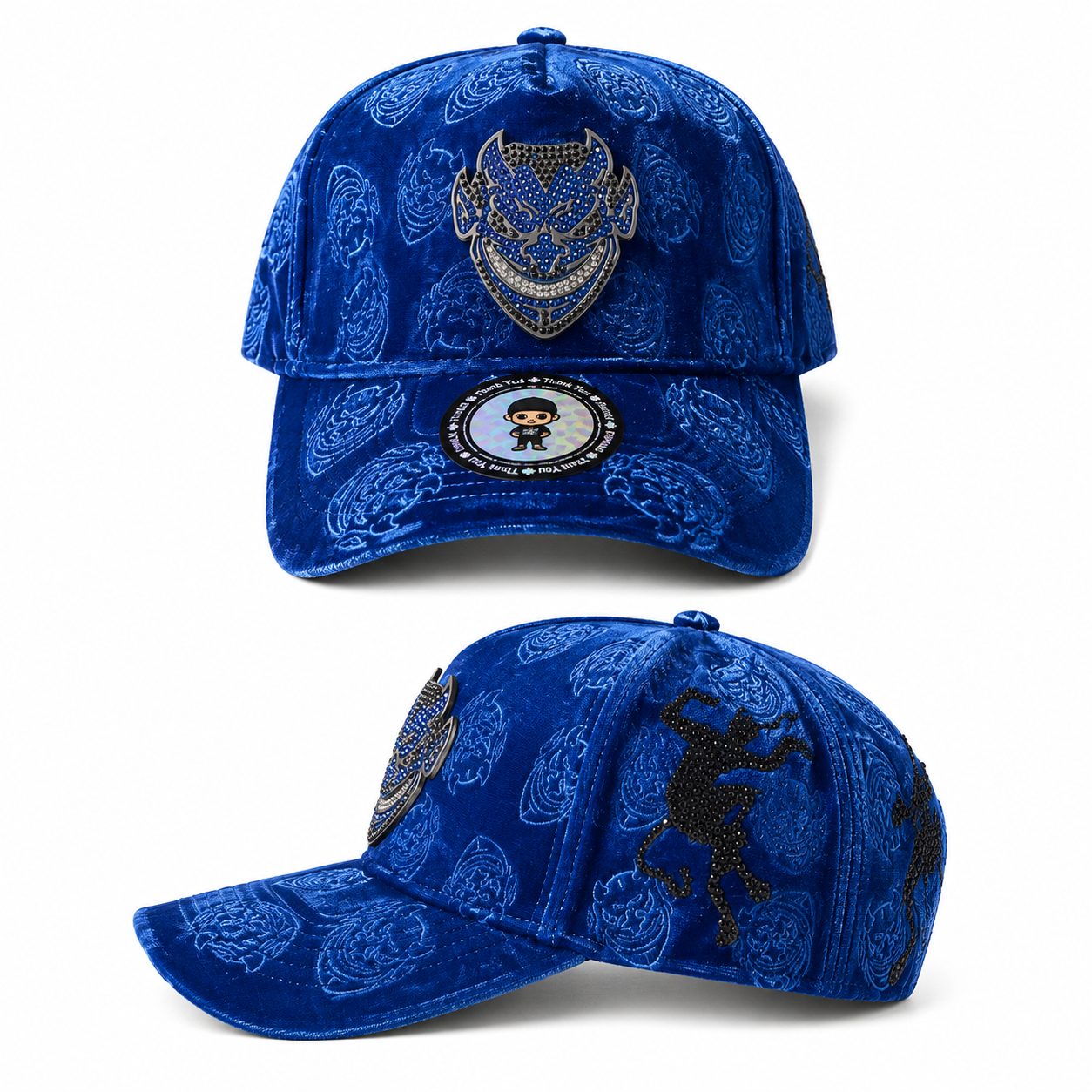 Devil Velvet Cap - Royal Blue