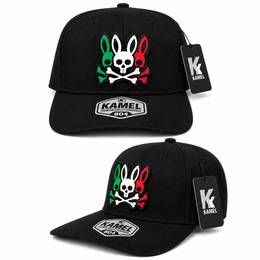 Tricolor Bunny Kamel 804 Cap - Black