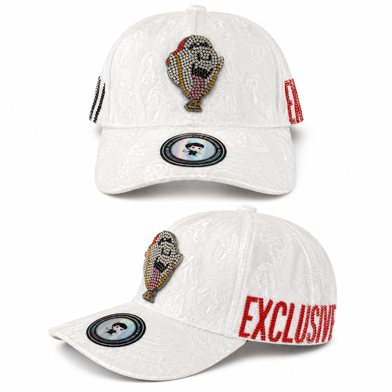 Rhinestone Cap - Exclusive White